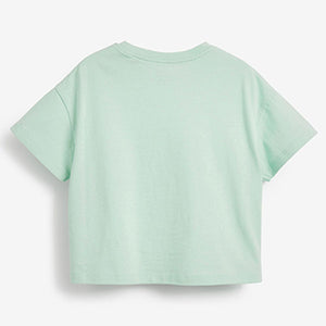 Mint Green Cat Appliqué T-Shirt (3mths-6yrs)