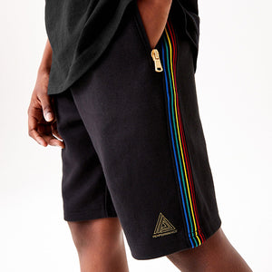 Black Rainbow Shorts (3-12yrs)