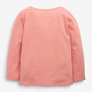 Pale Pink Basic Long Sleeve T-Shirt (3mths-6yrs)