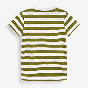 Green/White Tiger Zip Mouth Appliqué T-Shirt (3mths-5yrs)