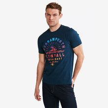 Load image into Gallery viewer, Navy Blue Cornwall Print T-Shirt
