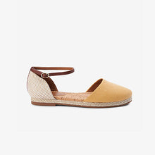 Load image into Gallery viewer, Yellow Closed Toe Ankle Strap Espadrille Shoes
