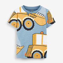 Load image into Gallery viewer, Blue Digger All-Over Printed T-Shirt (3mths-5yrs)

