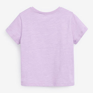 Lilac Purple Short Sleeve Cotton T-Shirt (3mths-6yrs)
