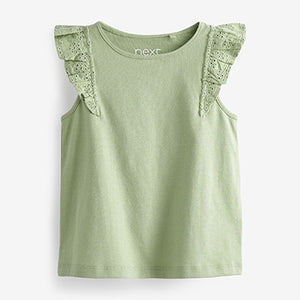 Sage Green Floral Vest (3mths-6yrs)