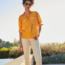 Load image into Gallery viewer, Ochre Yellow Long Sleeve Utility Shirt
