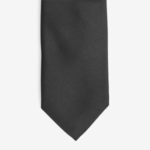 Black Slim Recycled Polyester Twill Tie