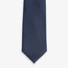 Load image into Gallery viewer, Navy Blue Recycled Polyester Twill Tie
