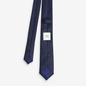 Navy Blue Recycled Polyester Twill Tie