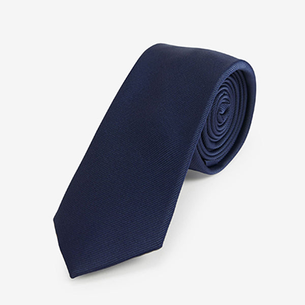 Navy Blue Recycled Polyester Twill Tie