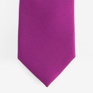 Magenta Pink Recycled Polyester Twill Tie