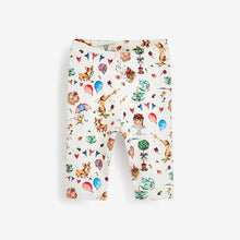 Load image into Gallery viewer, Cream Royal Character Printed Cropped Leggings (3mths-6yrs)
