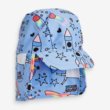 Load image into Gallery viewer, Blue Swim Legionnaire Hat (3mths-6yrs)
