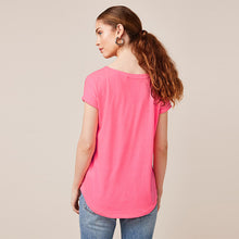 Load image into Gallery viewer, Pink Cap Sleeve T-Shirt
