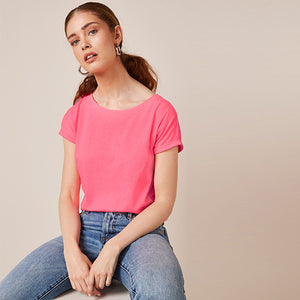 Pink Cap Sleeve T-Shirt