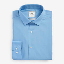 Load image into Gallery viewer, Blue Slim Fit Single Cuff Shirts 3 Pack
