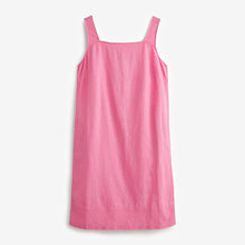 Load image into Gallery viewer, Pink Linen Blend Square Neck Shift Dress
