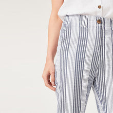 Load image into Gallery viewer, Navy Blue/White Stripe Chino Trousers
