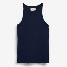 Load image into Gallery viewer, Navy Blue Ikat Cotton Vest Pyjama Short Set
