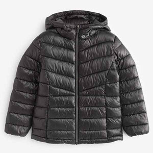 Black Shower Resistant Padded Coat (3-10yrs)