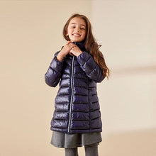 Load image into Gallery viewer, Navy Blue Shower Resistant Padded Coat (3-12yrs)
