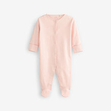 Load image into Gallery viewer, Pale Pink Delicate Bunny 4 Pack Baby Sleepsuits (0mth-18mths)
