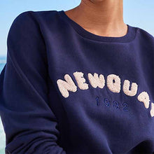 Load image into Gallery viewer, Navy Blue Newquay Graphic Sweatshirt

