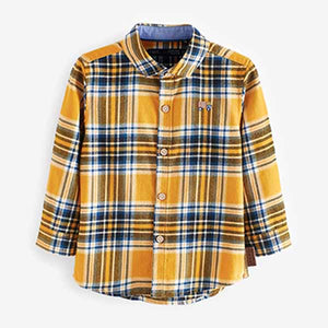 Yellow Long Sleeve Check Shirt (3mths-5yrs)