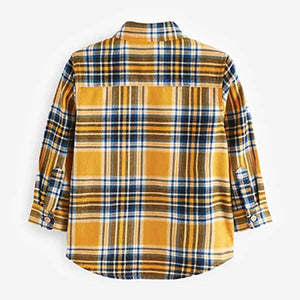 Yellow Long Sleeve Check Shirt (3mths-5yrs)