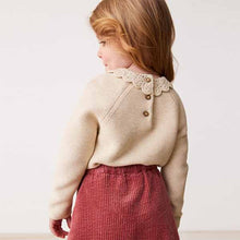 Load image into Gallery viewer, Oatmeal Natural Collar Jumper (3mths-5yrs)
