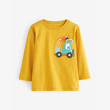Load image into Gallery viewer, Yellow Digger Long Sleeve Pocket T-Shirt (3mths-5yrs)
