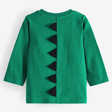 Load image into Gallery viewer, Green Croc Long Sleeve Character Back Spiked T-Shirt (3mths-6yrs)
