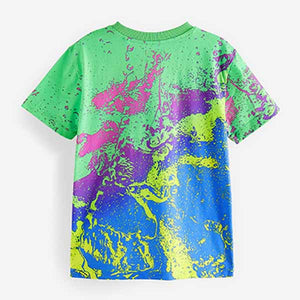 Green Splat All Over Print T-Shirt (3-12yrs)