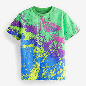 Green Splat All Over Print T-Shirt (3-12yrs)