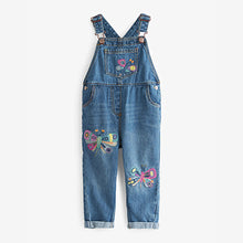 Load image into Gallery viewer, Denim Butterfly Dungarees (3mths-6yrs)
