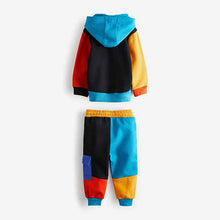 Load image into Gallery viewer, Multi Colourblock Zip Through And Jogger Set (3mths-5yrs)
