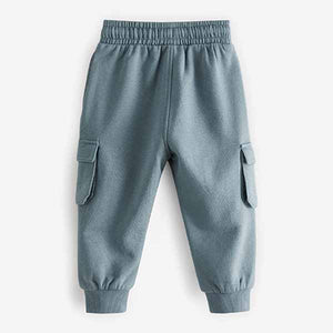 Teal Blue Jersey Utility Joggers (3mths-5yrs)