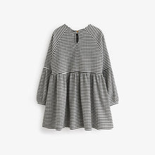 Load image into Gallery viewer, Black /White Check Long Sleeve Dress (3-12yrs)
