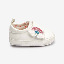 Load image into Gallery viewer, White Rainbow Baby Trainers (0-18mths)

