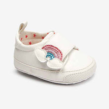 Load image into Gallery viewer, White Rainbow Baby Trainers (0-18mths)
