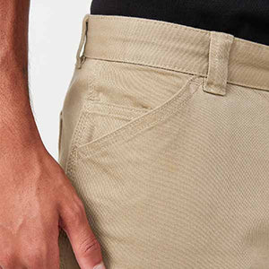 Stone Straight Fit Stretch Utility Chino Trousers