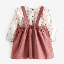 Load image into Gallery viewer, Pink Bunny Pinafore And Blouse Set (3mths-6yrs)
