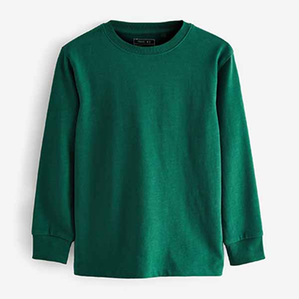 Forest Green Long Sleeve Cosy T-Shirt (3-12yrs)
