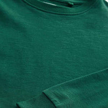 Load image into Gallery viewer, Forest Green Long Sleeve Cosy T-Shirt (3-12yrs)
