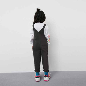 Washed Black Relaxed Dungarees (3-12yrs)