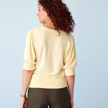 Load image into Gallery viewer, Light Yellow Short Sleeve Cosy Lightweight Jumper
