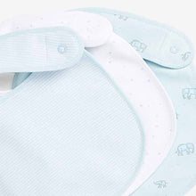 Load image into Gallery viewer, Blue Elephant 3 Pack Baby Bibs
