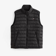Load image into Gallery viewer, Black Shower Resistant Lightweight Puffer Gilet

