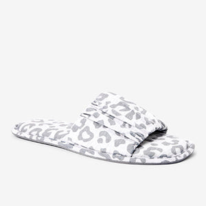 Grey Animal Soft Jersey Slider Slippers