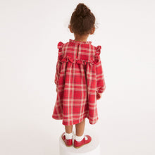 Load image into Gallery viewer, Red Check Ruffle Jersey Dress (3mths-6yrs)
